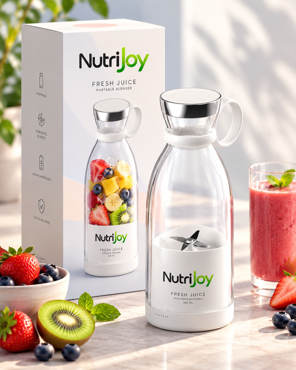 NutriJoy – בלנדר אישי נייד לשייקים טריים בכל מקום