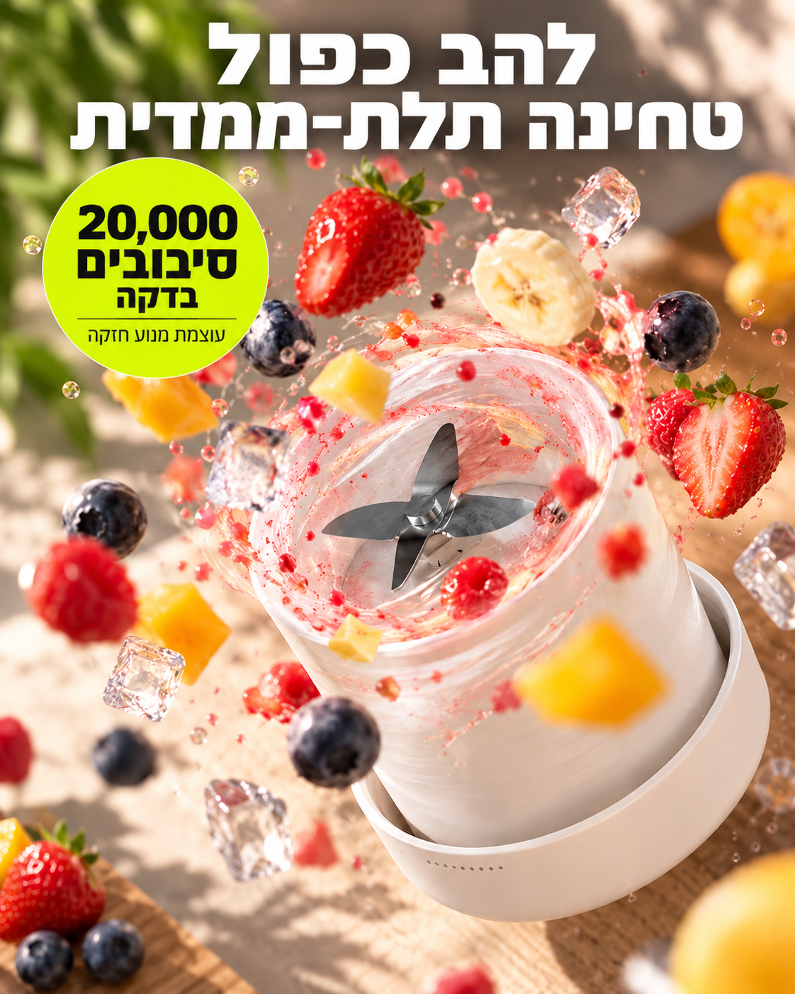 NutriJoy – בלנדר אישי נייד לשייקים טריים בכל מקום